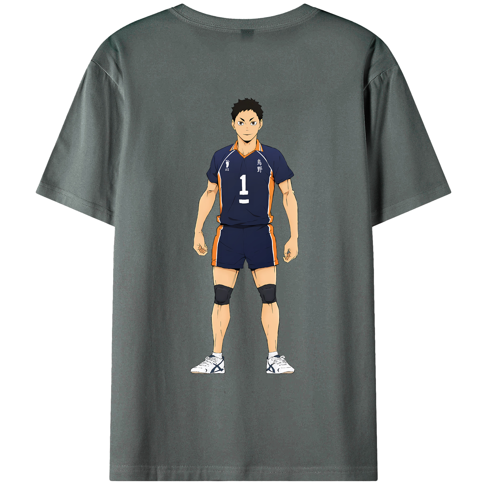 （画像用） ハイキュー!! Haikyu!! 綿100％ メンズ半袖Tシャツ（バックプリント） 通気性